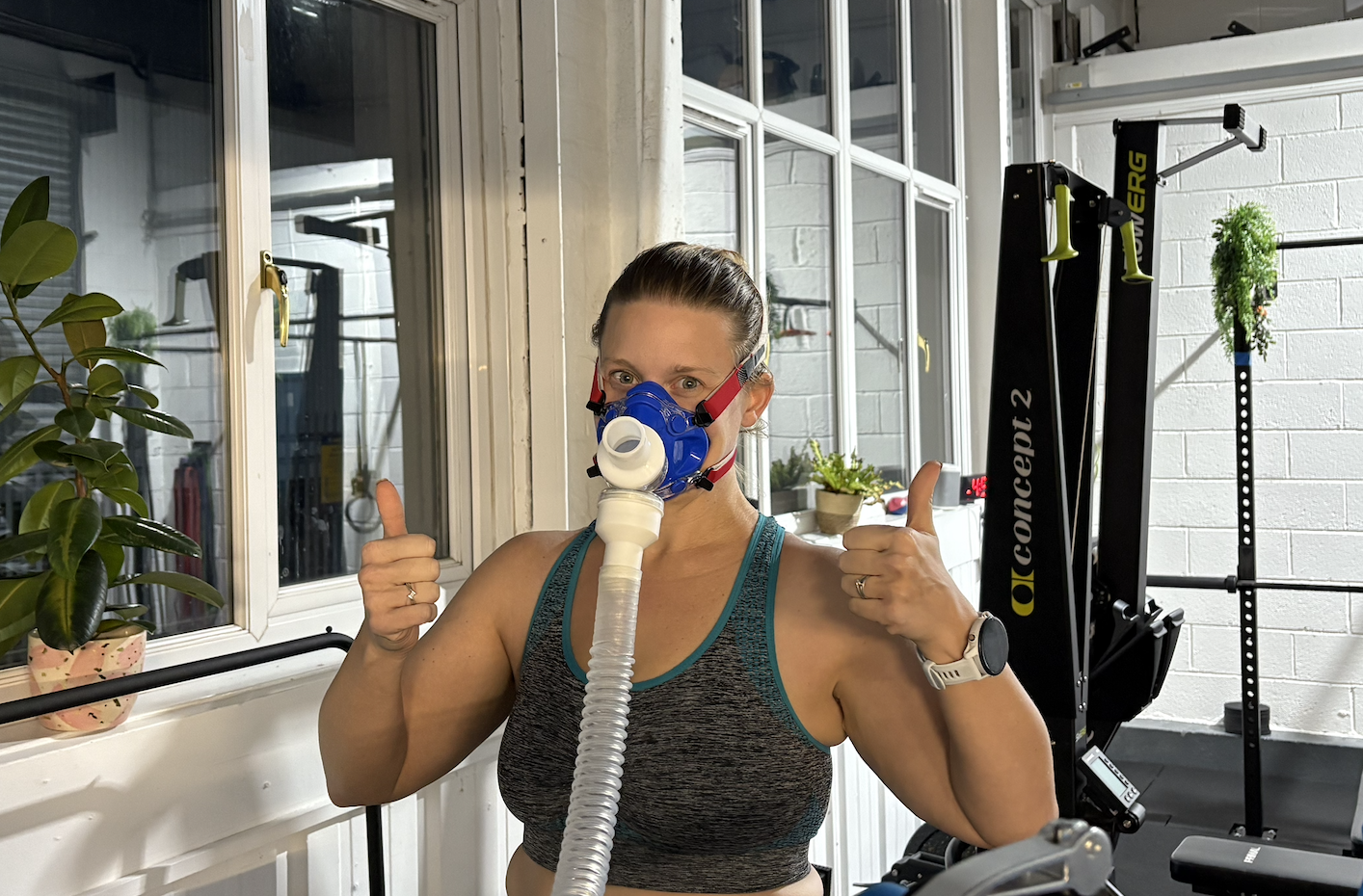 Athlete during VO₂Max test